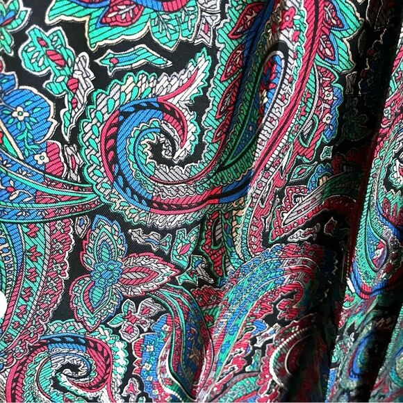 90s Pendleton Sophisticates VINTAGE Midi Skirt Paisley Pattern Pleats size Small - Picture 3 of 5